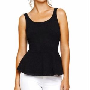 Express peplum tank top - black